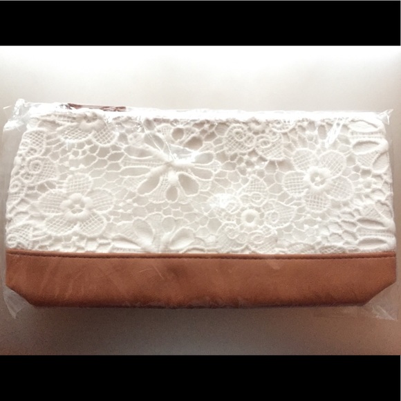 Handbags - White lace makeup case